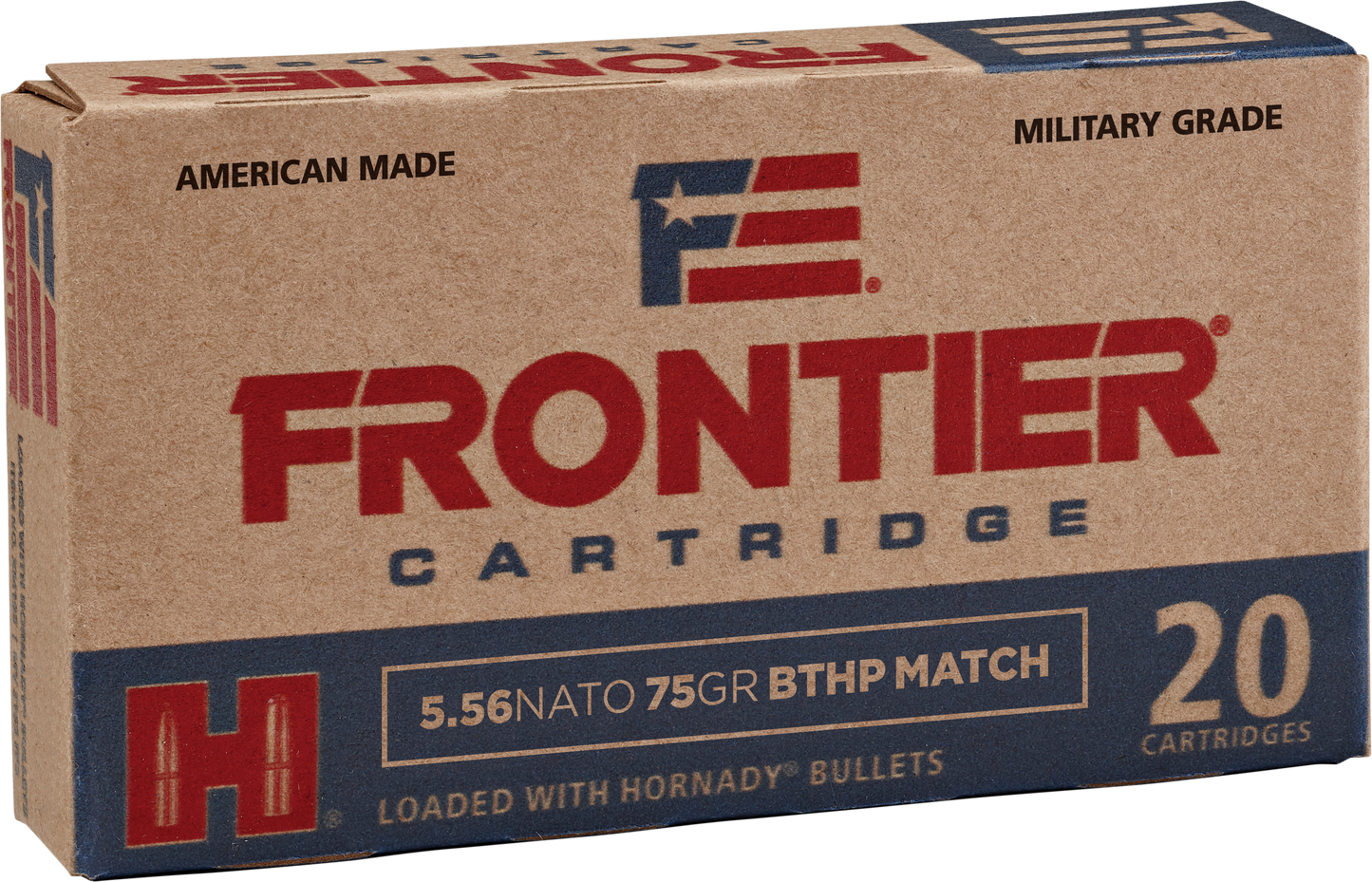 Hornady 5.56 NATO 75 gr BTHP Match Frontier® Ammo 20rds